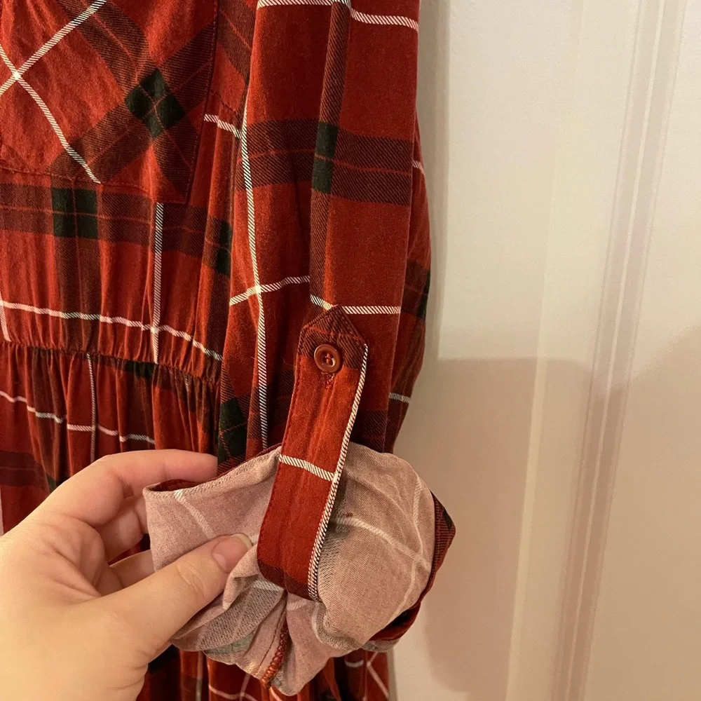 Torrid red plaid dress size 2 (18/20) - Picture 5 of 7